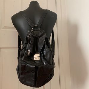 Vintage DKNY leather backpack